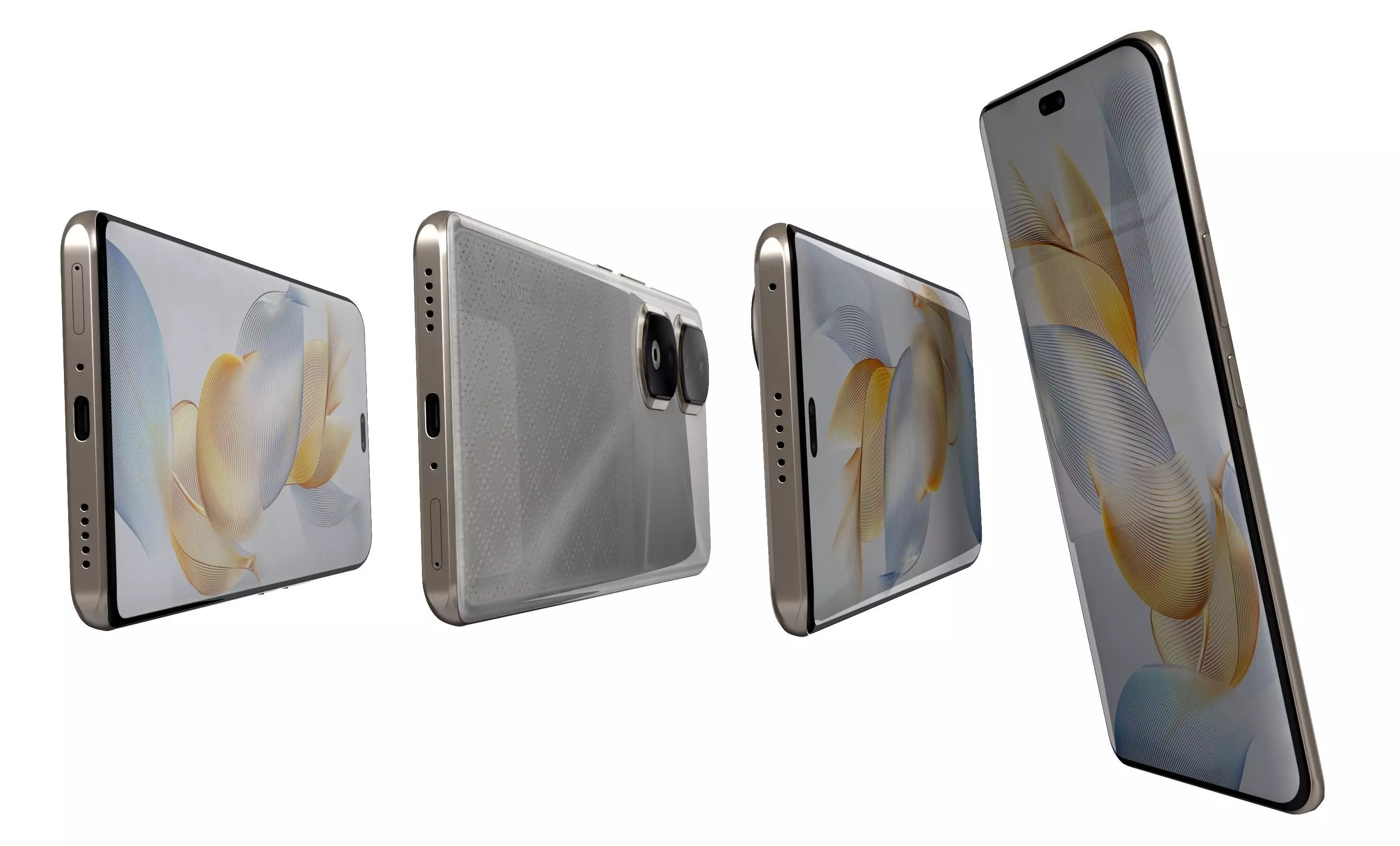 Honor 90 Pro White High Poly 3D model_6