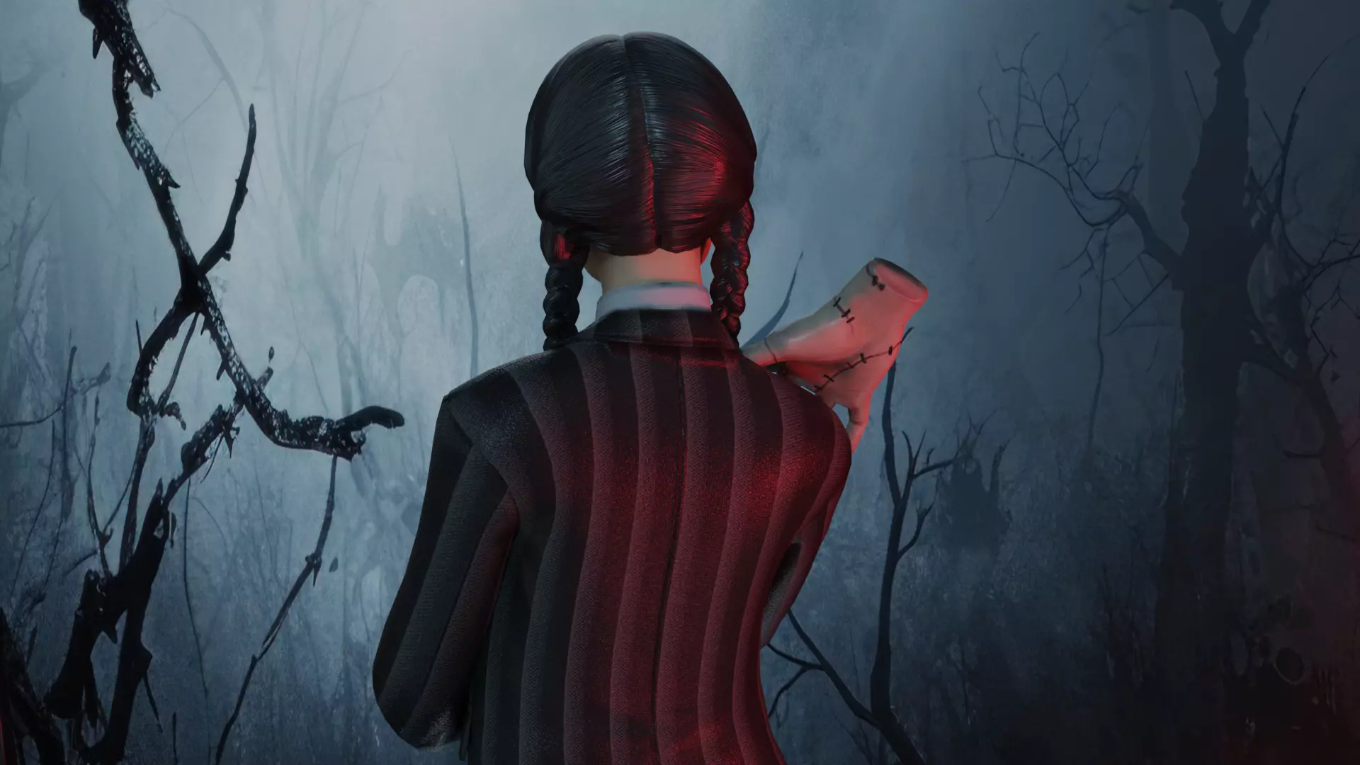 Wednesday Addams Low-poly 3D model_5