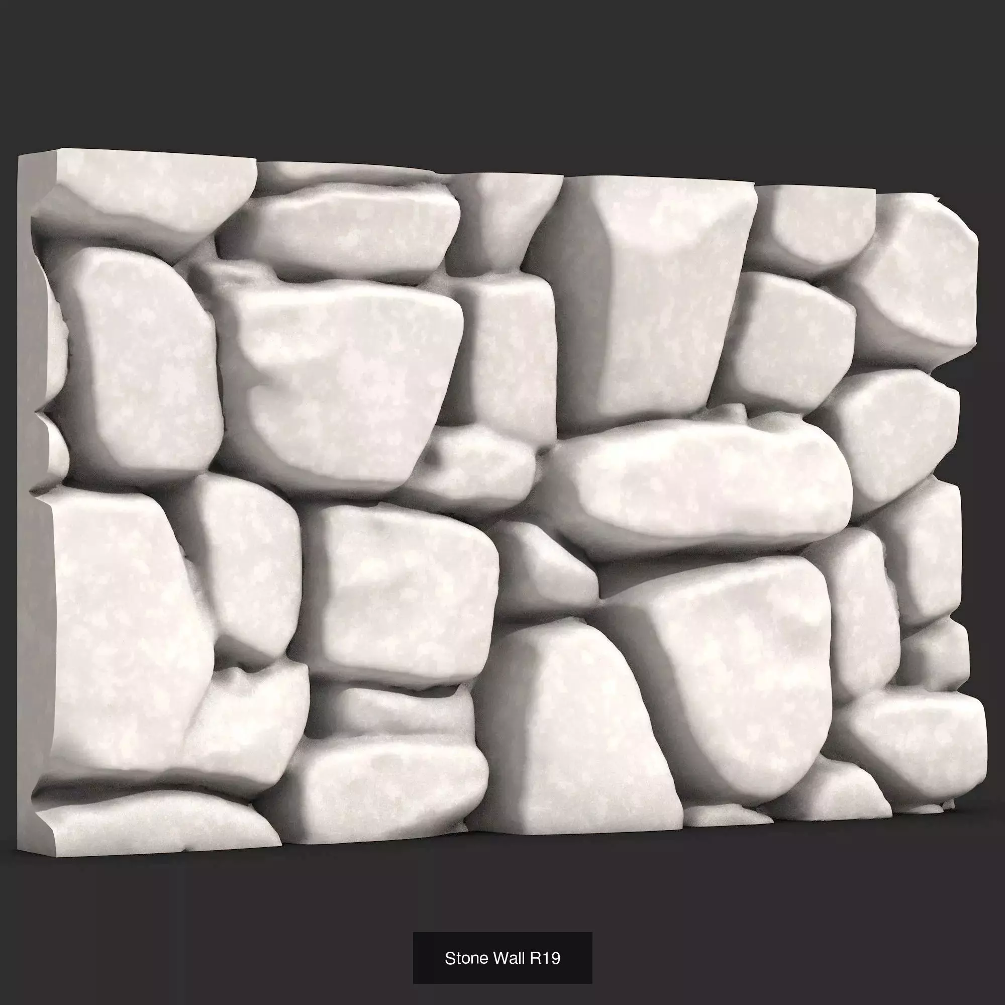 6 Detailed Models Medieval Stone Wall Pack Vol5 3D Model Collection_4