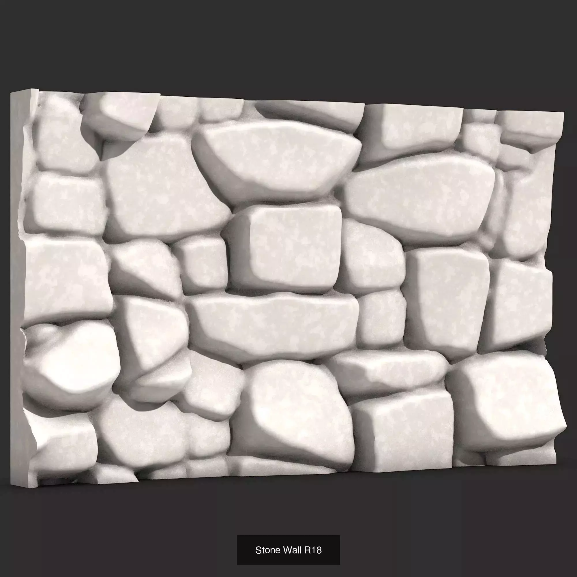 6 Detailed Models Medieval Stone Wall Pack Vol5 3D Model Collection_5