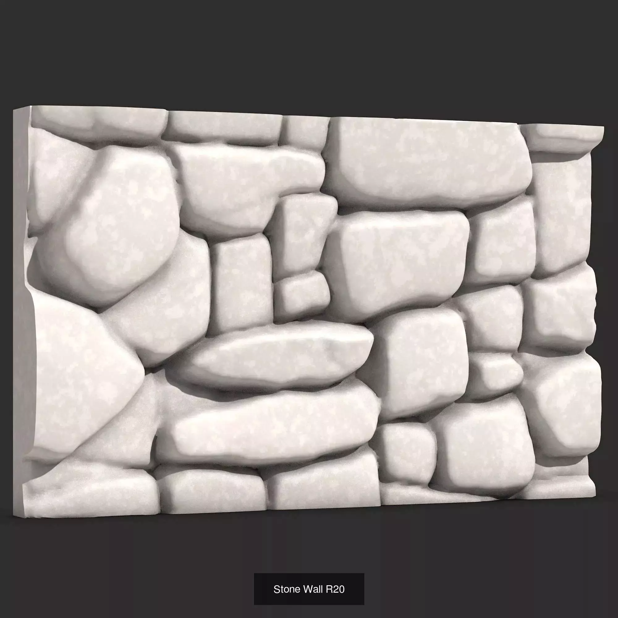 6 Detailed Models Medieval Stone Wall Pack Vol5 3D Model Collection_2