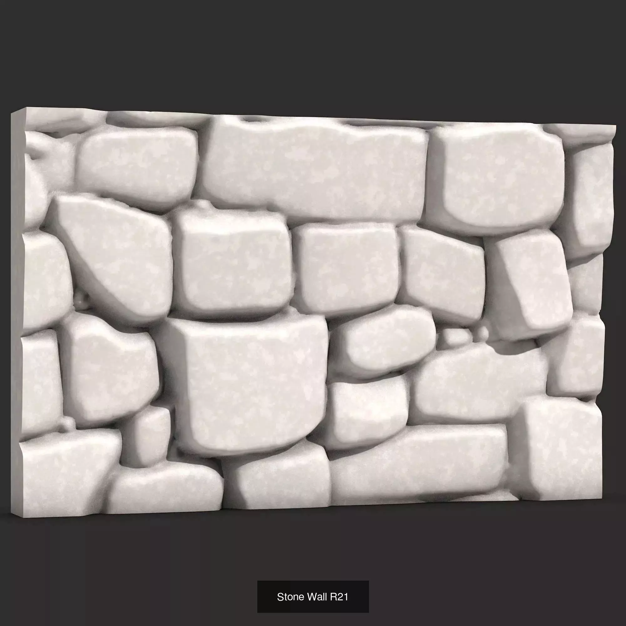 6 Detailed Models Medieval Stone Wall Pack Vol5 3D Model Collection_1
