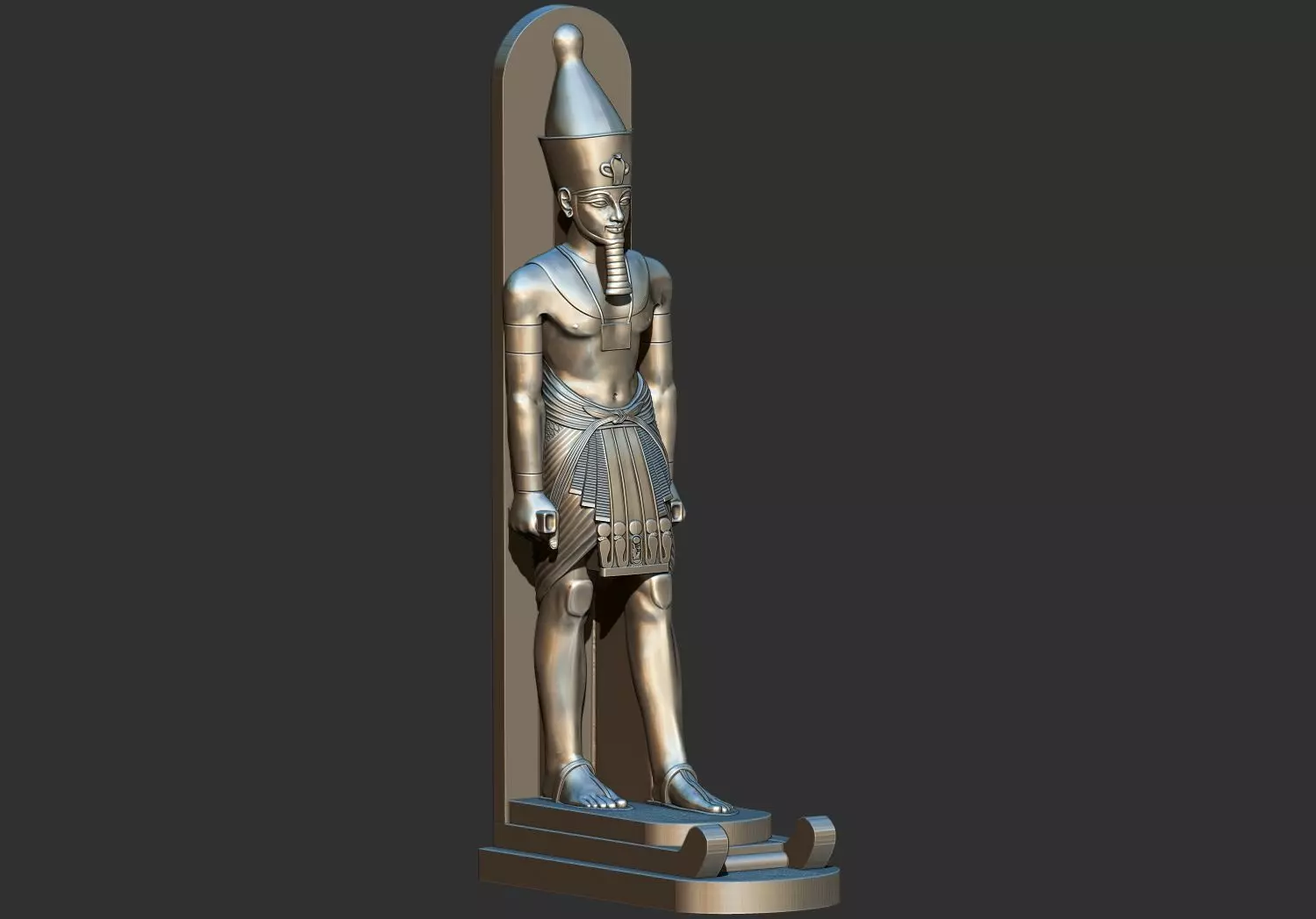 Egyptian Pharaoh king Amenhotep III Statue 3d printable model 3D print model_1