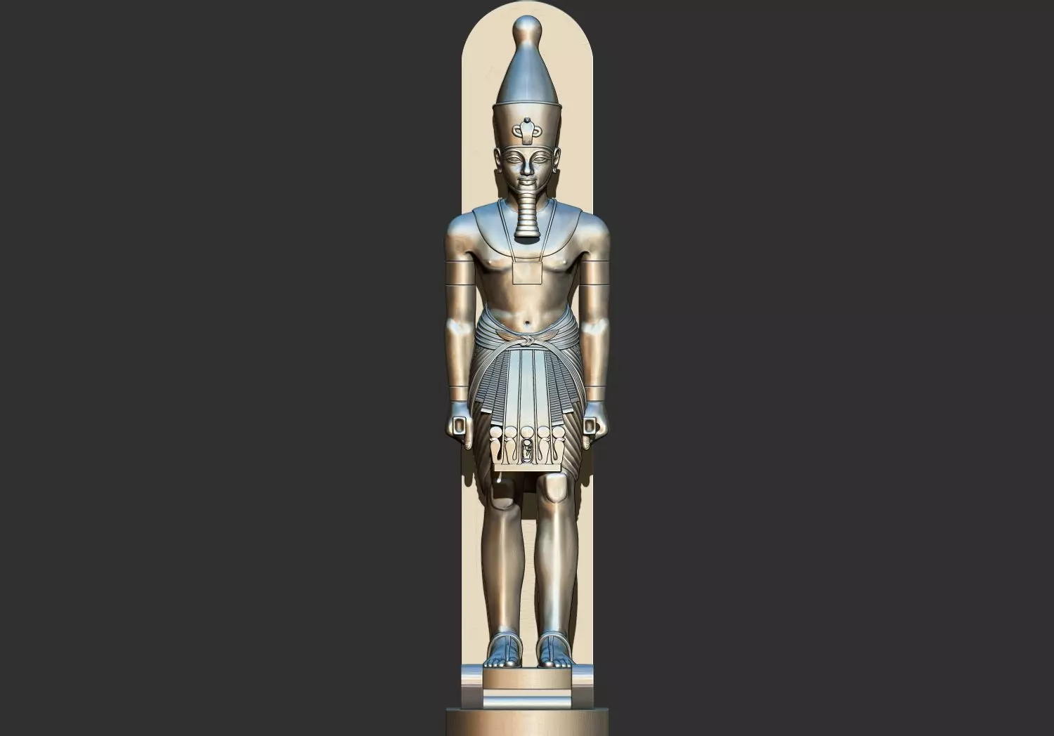 Egyptian Pharaoh king Amenhotep III Statue 3d printable model 3D print model_0