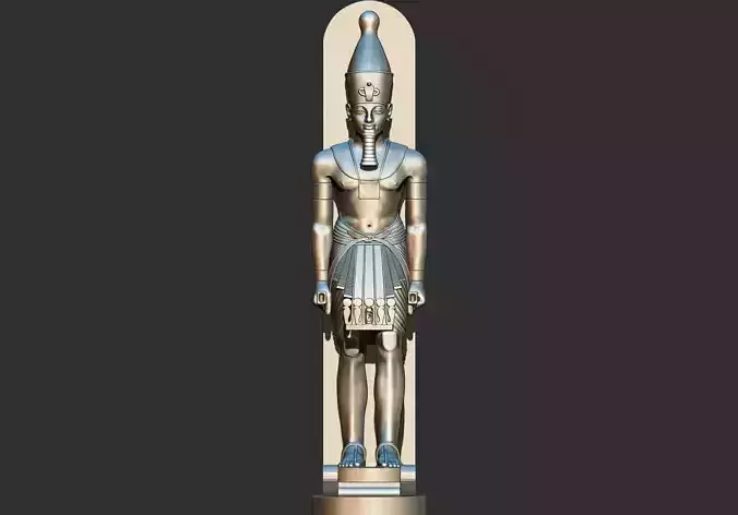Egyptian Pharaoh king Amenhotep III Statue 3d printable model 3D print model Egyptian Pharaoh king Amenhotep III Statue 3d printable model 3D print model