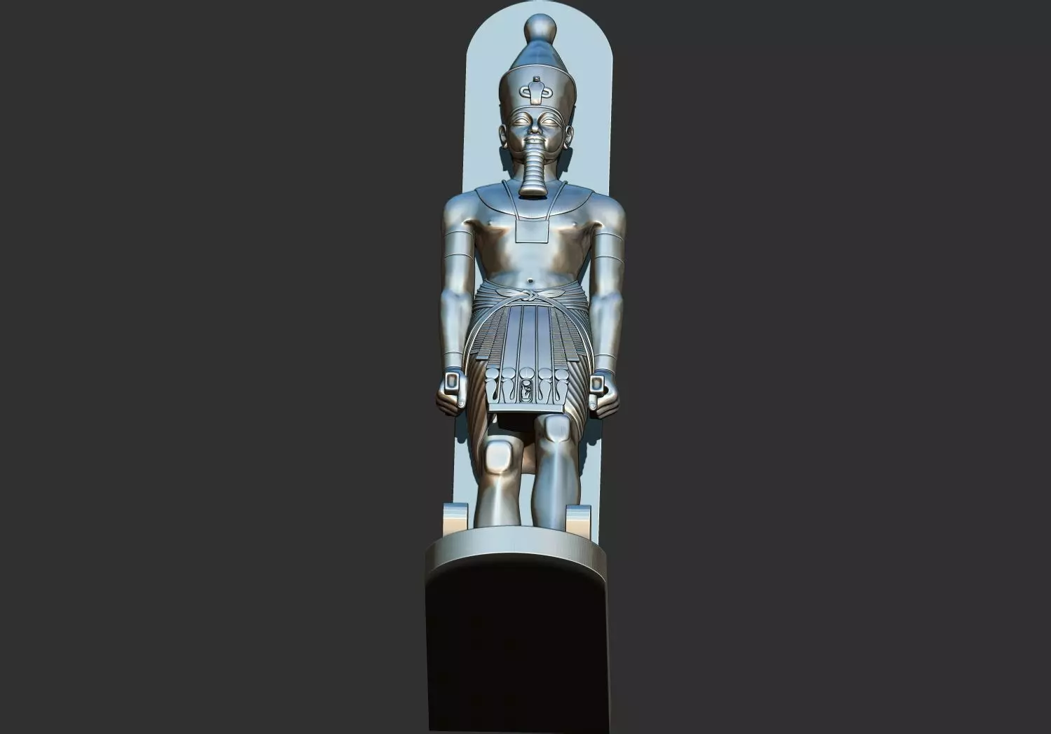 Egyptian Pharaoh king Amenhotep III Statue 3d printable model 3D print model_4