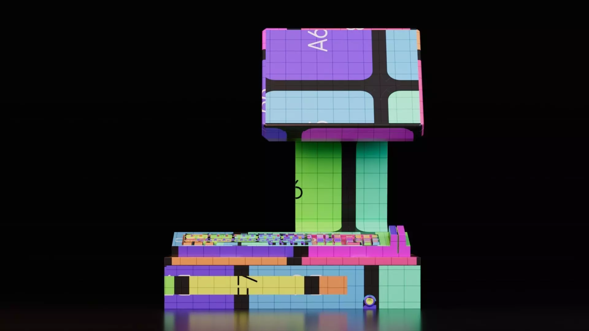 Modern POS System 3D model_10