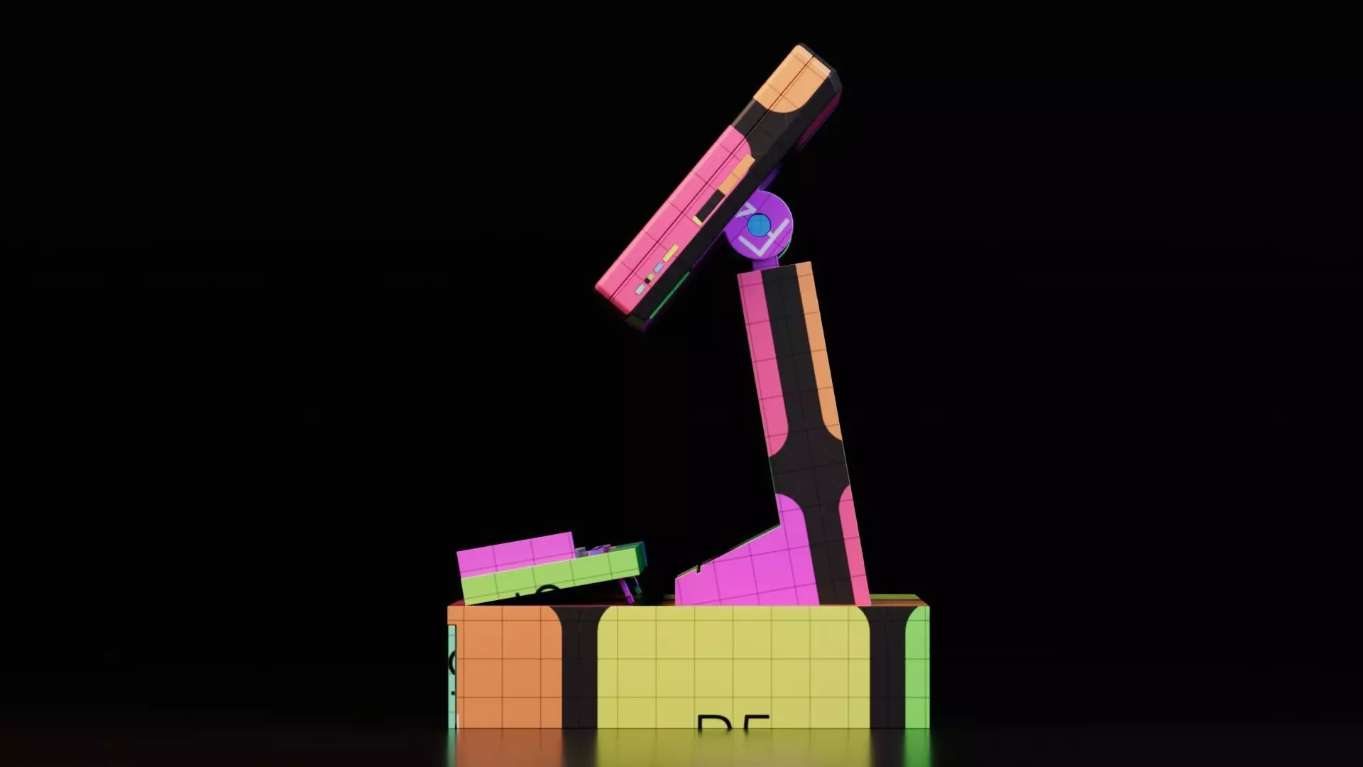 Modern POS System 3D model_11