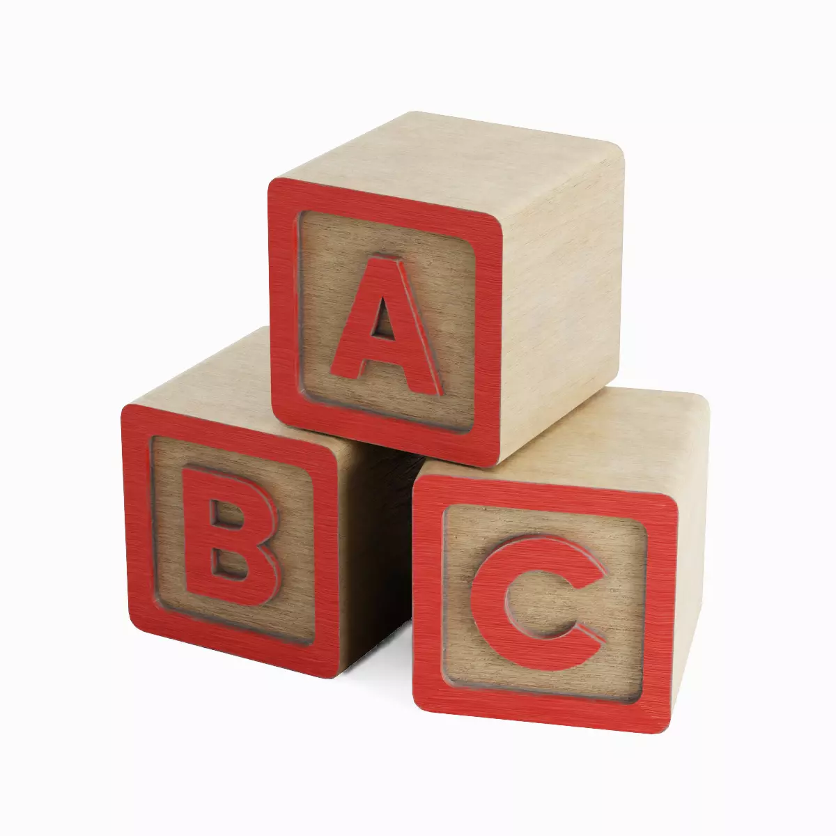 ABC Blocks Pack 3D Model Collection_16