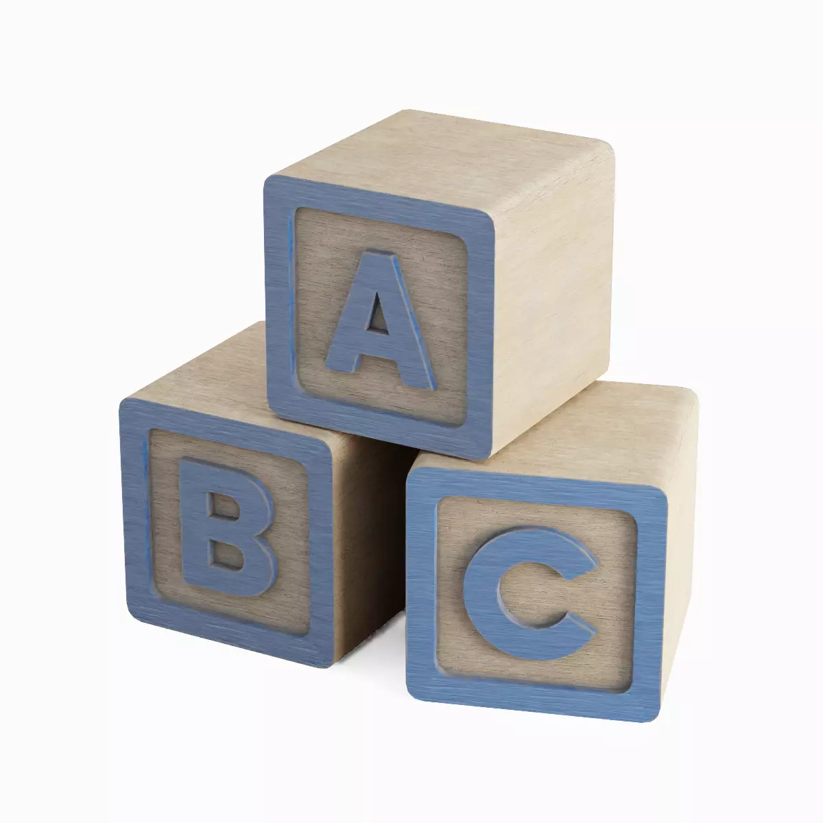 ABC Blocks Pack 3D Model Collection_4