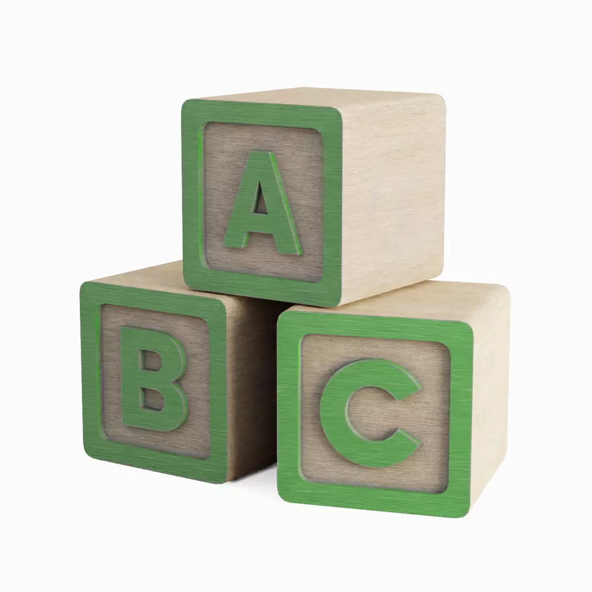 ABC Blocks Pack 3D Model Collection_25