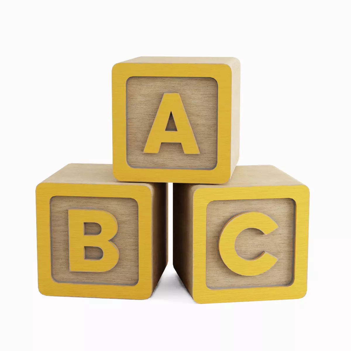 ABC Blocks Pack 3D Model Collection_20