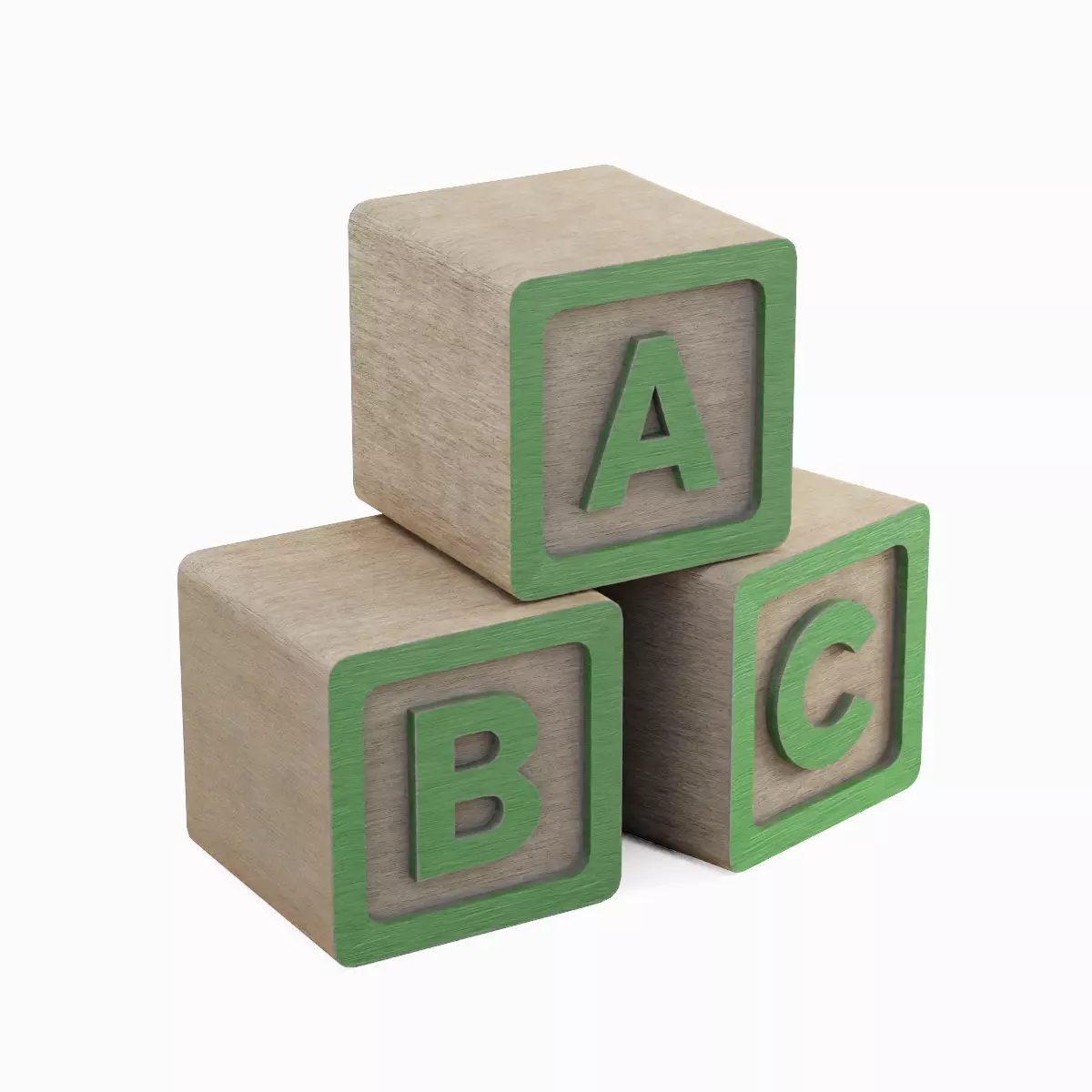 ABC Blocks Pack 3D Model Collection_30