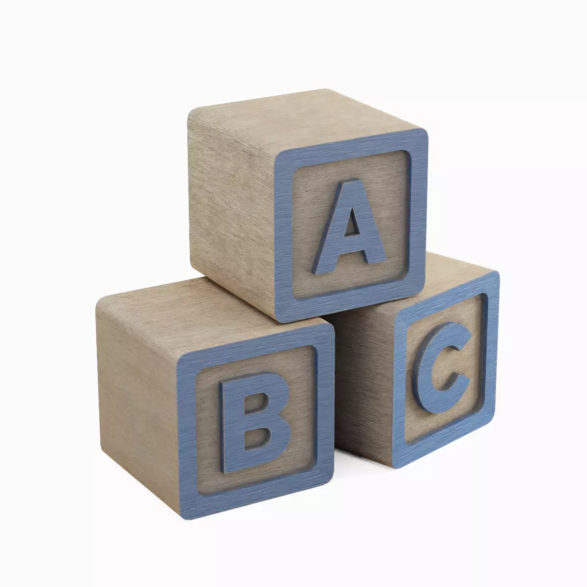 ABC Blocks Pack 3D Model Collection_6
