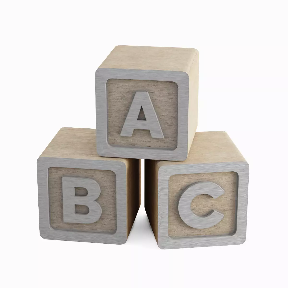 ABC Blocks Pack 3D Model Collection_10