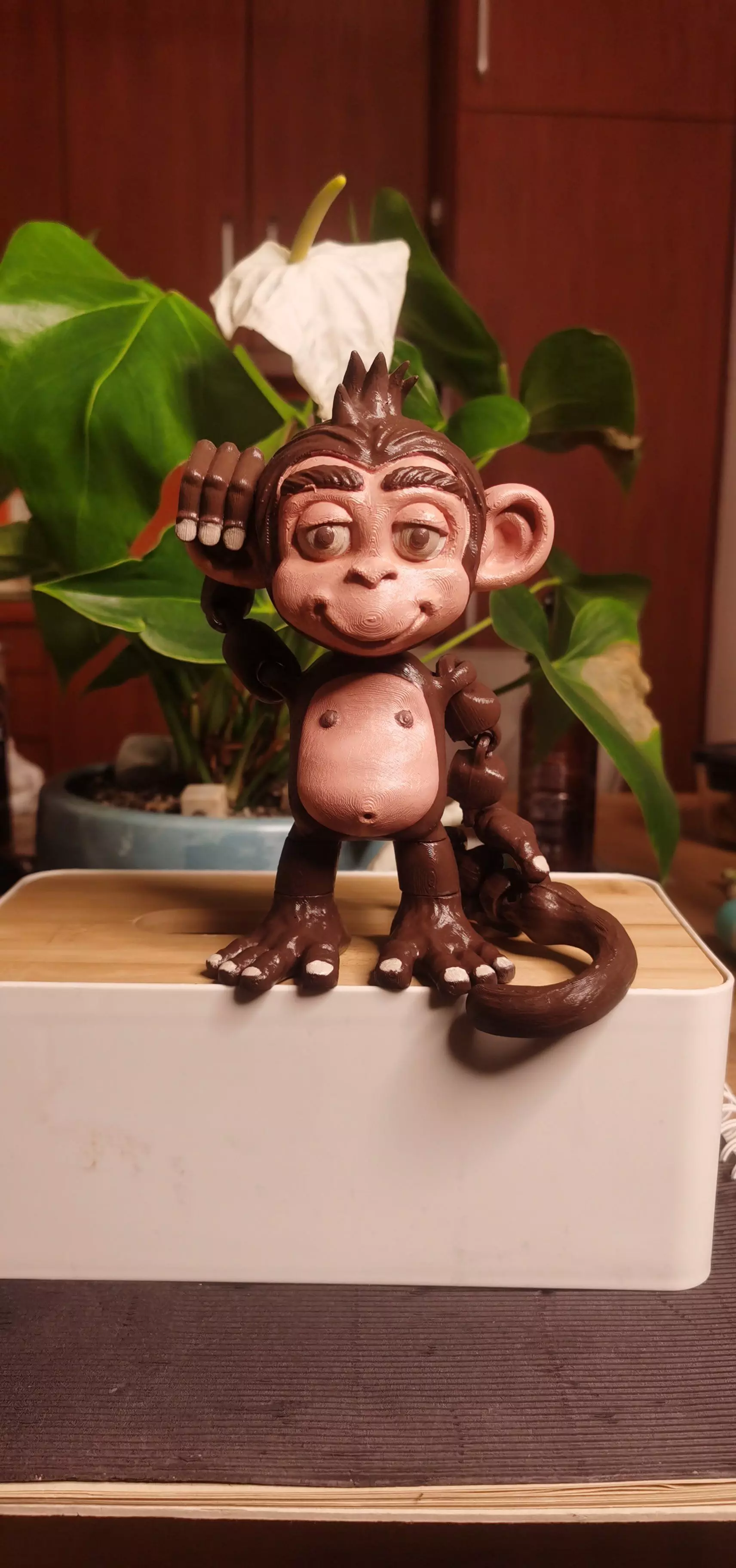 FLEXI MONKEY PRINT-IN-PLACE NO SUPPORTS  3D print model_1