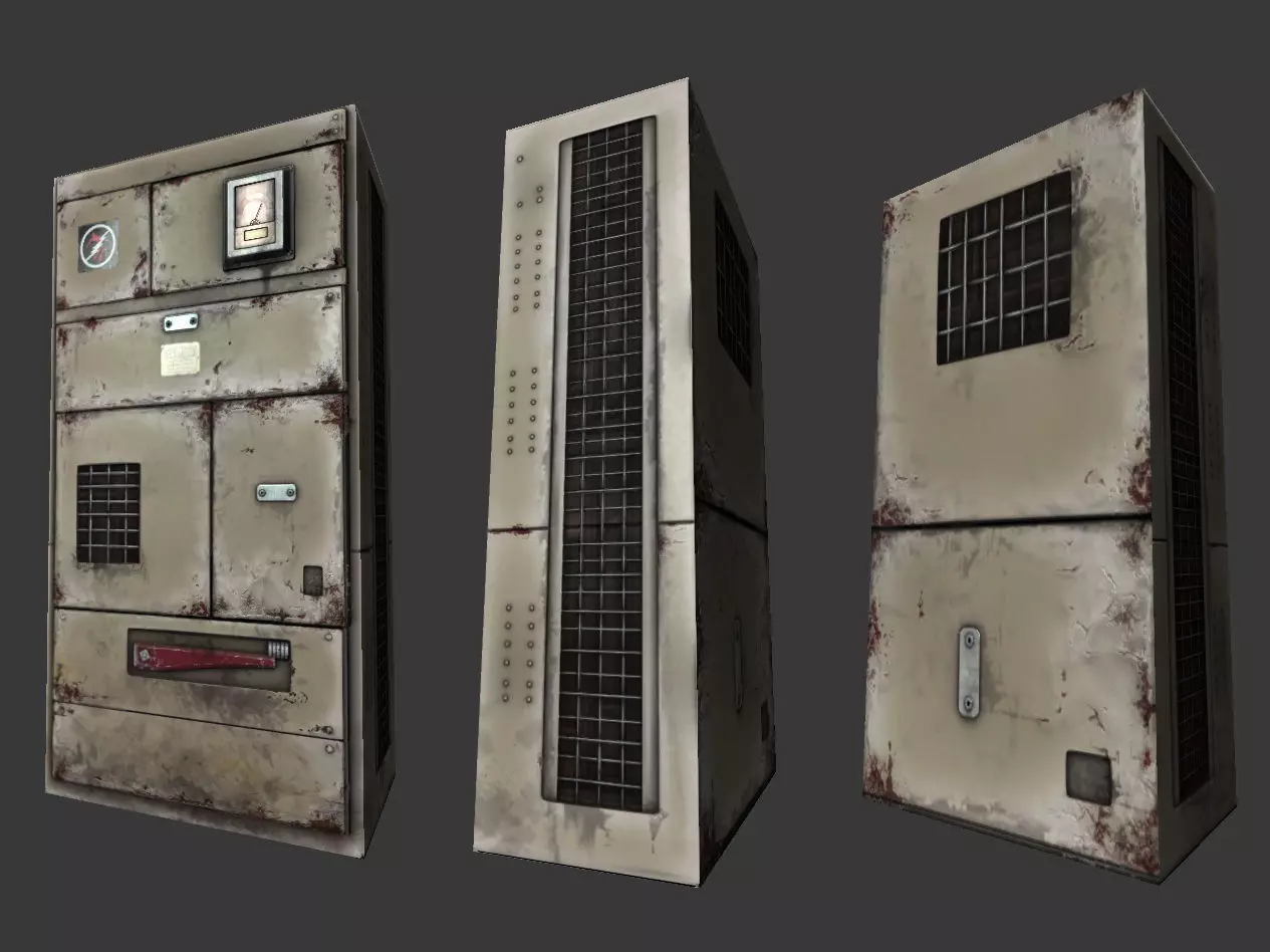 Fully detailed switchbox Low-poly 3D model_0