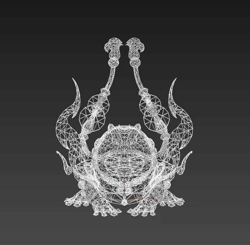 Golden Toad Lucky Low-poly 3D model_33