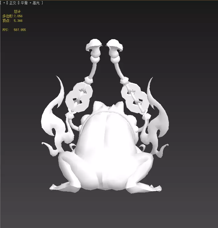 Golden Toad Lucky Low-poly 3D model_41