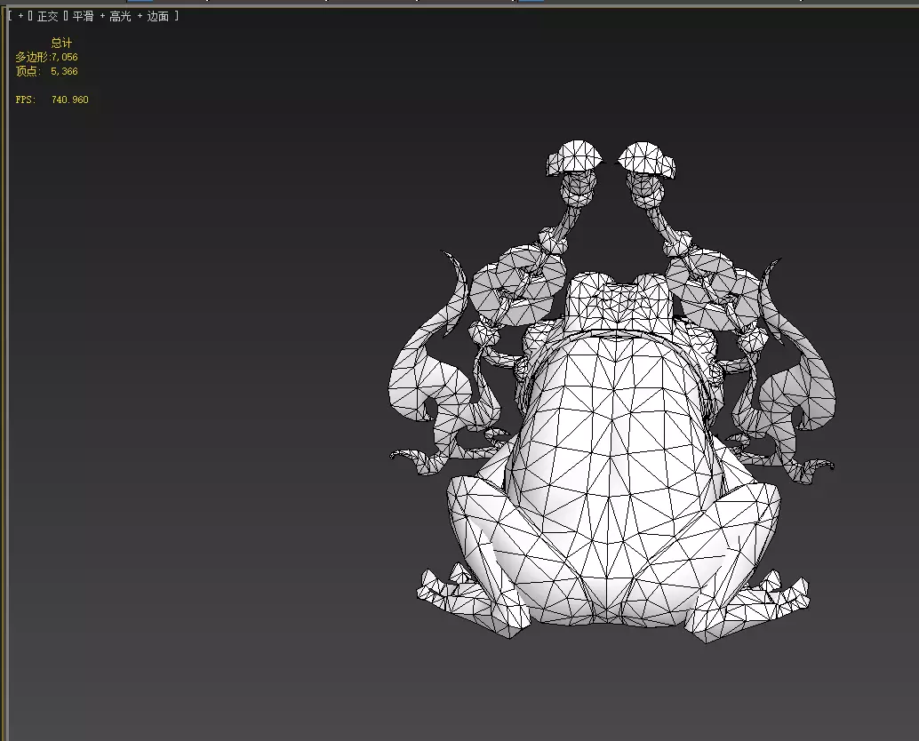 Golden Toad Lucky Low-poly 3D model_39