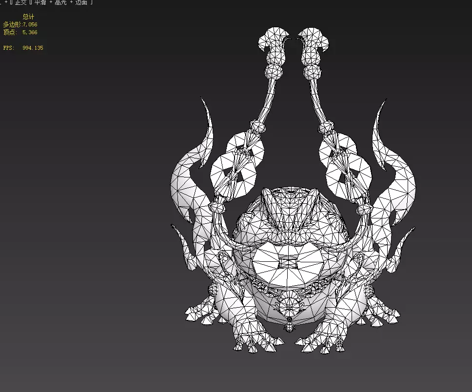 Golden Toad Lucky Low-poly 3D model_36