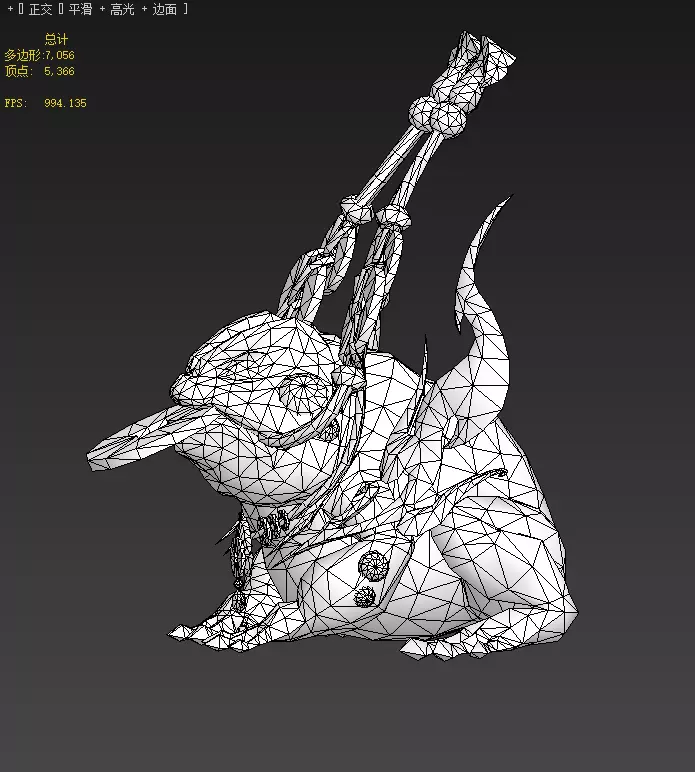 Golden Toad Lucky Low-poly 3D model_37