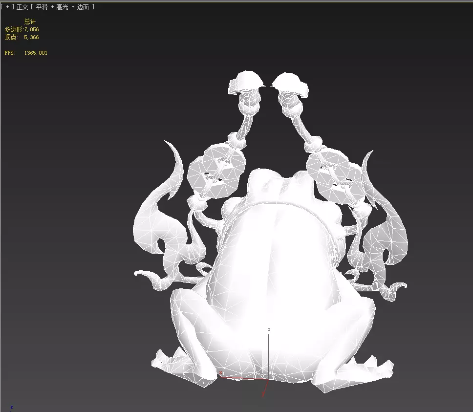 Golden Toad Lucky Low-poly 3D model_35