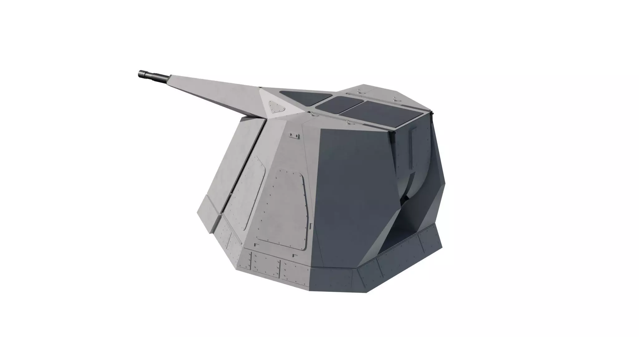 sovraponte 76mm naval gun 3D model_2