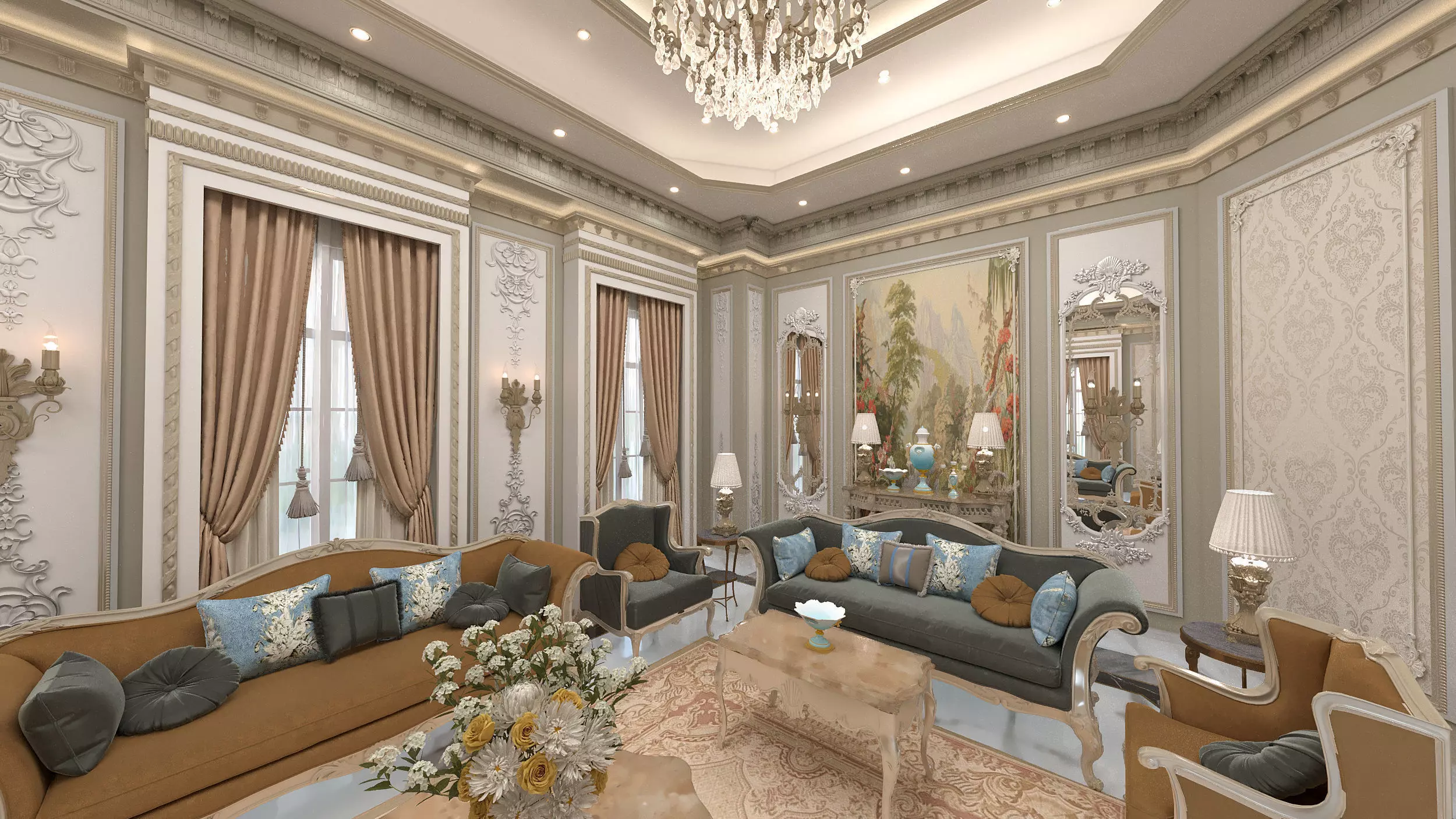 Ground floor villa 3D model_7