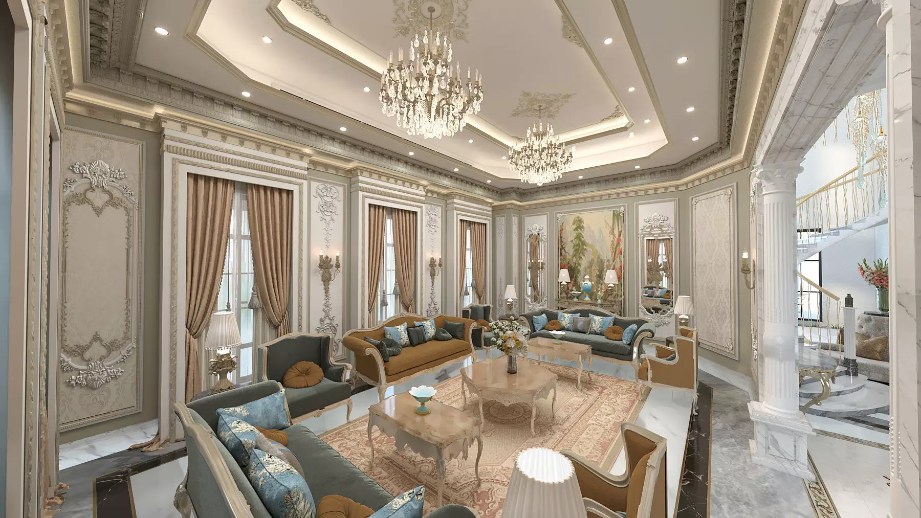 Ground floor villa 3D model_6