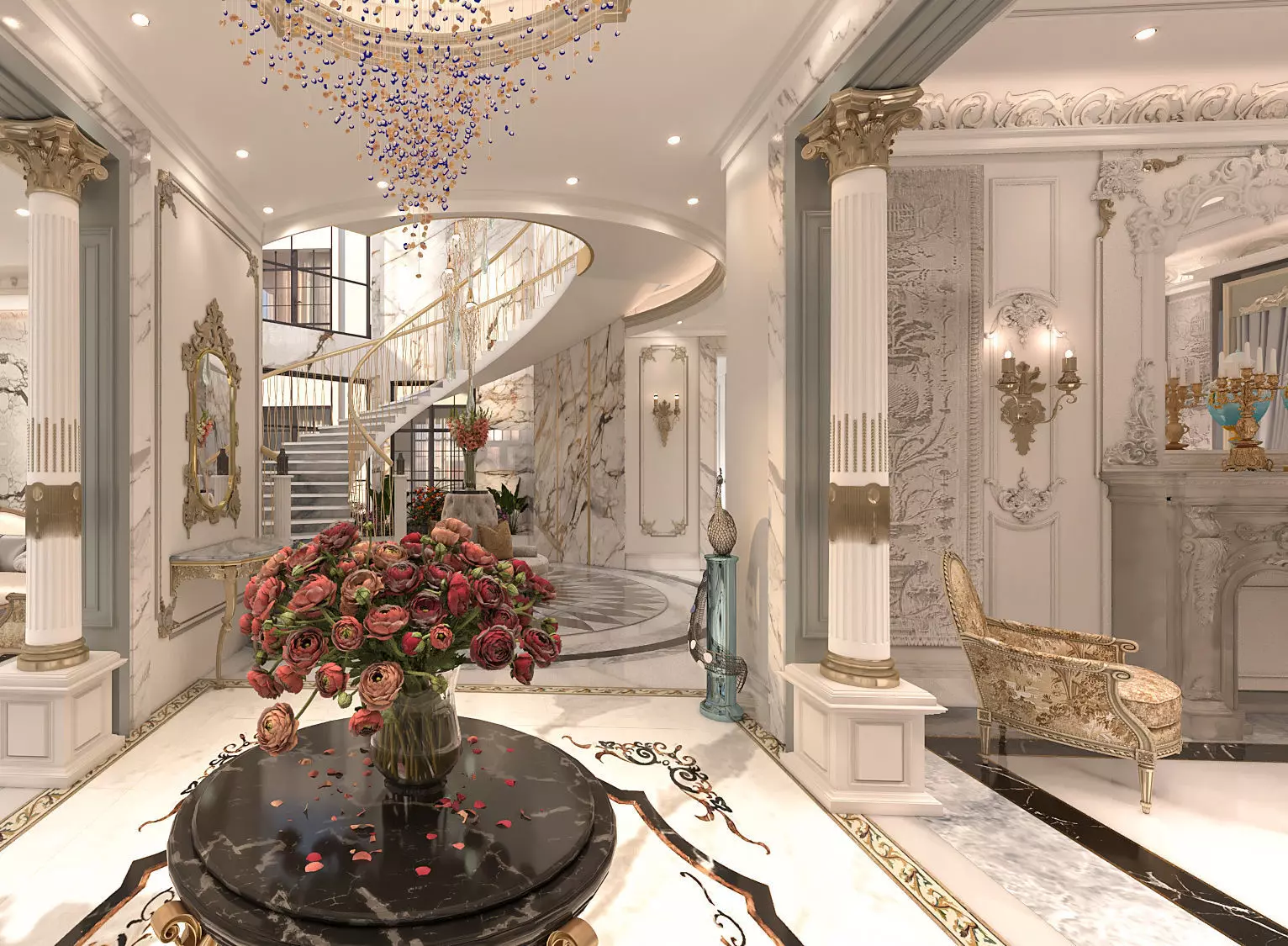 Ground floor villa 3D model_0