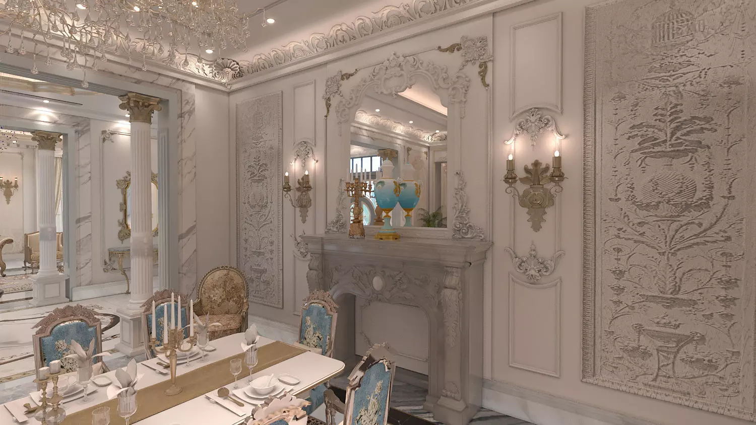 Ground floor villa 3D model_9