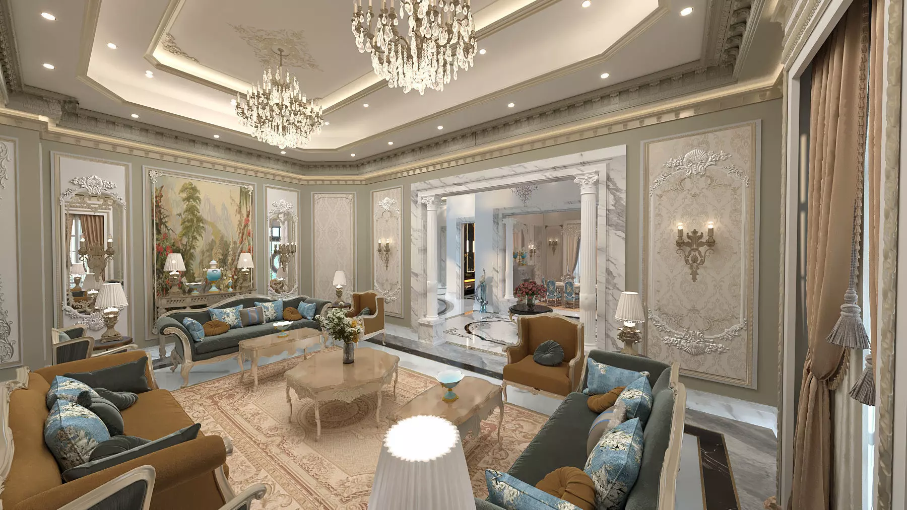 Ground floor villa 3D model_8