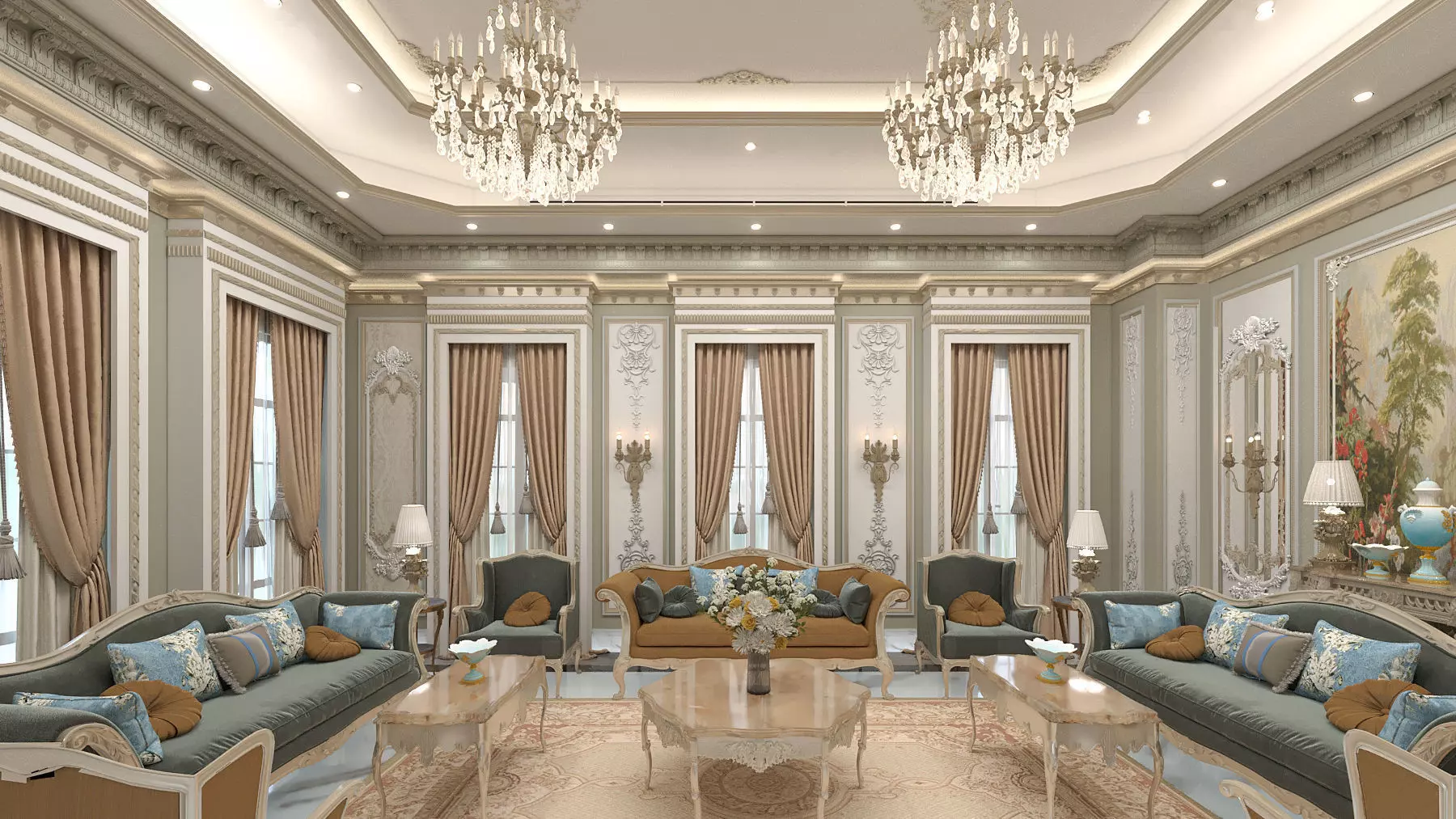 Ground floor villa 3D model_5