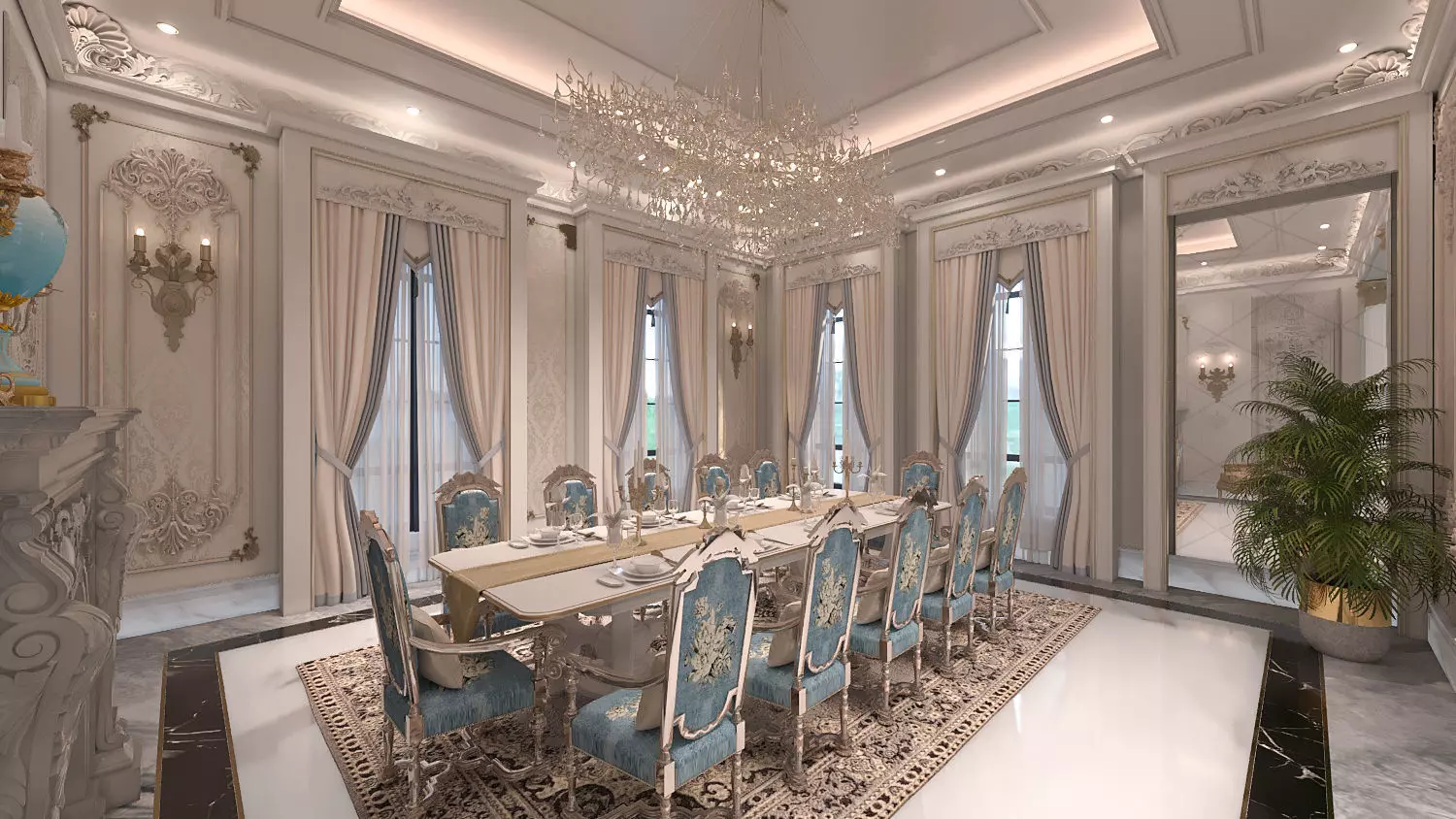 Ground floor villa 3D model_12