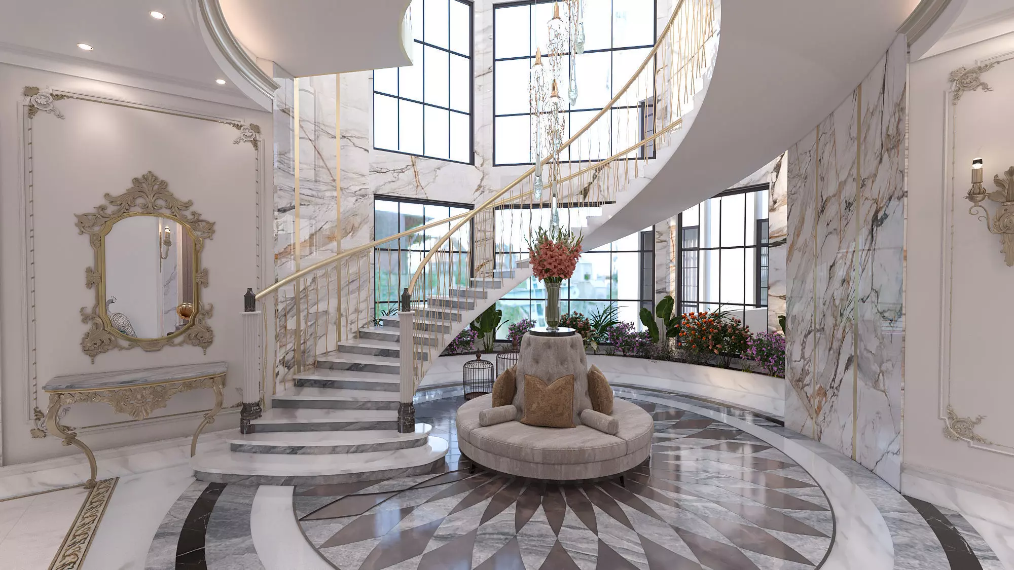 Ground floor villa 3D model_4