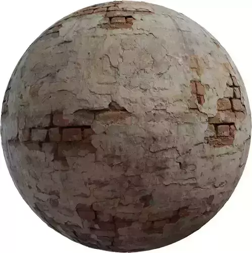 PBR Weathered Plaster over Brick Texture PBR Weathered Plaster over Brick Texture