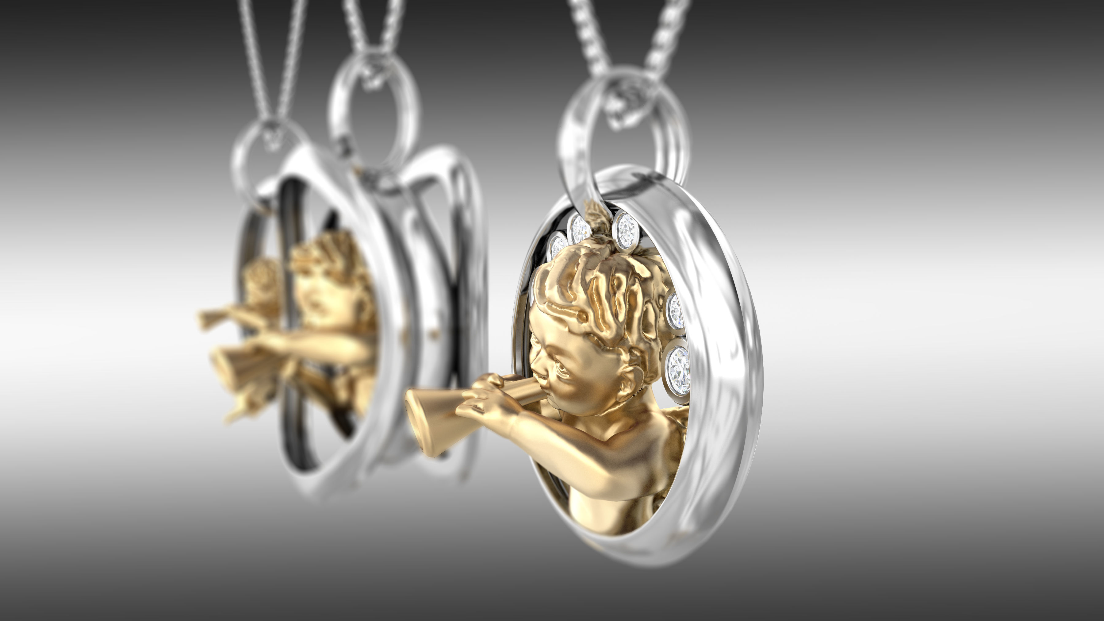 Angel Pendants - All 3 models 3D print model_2