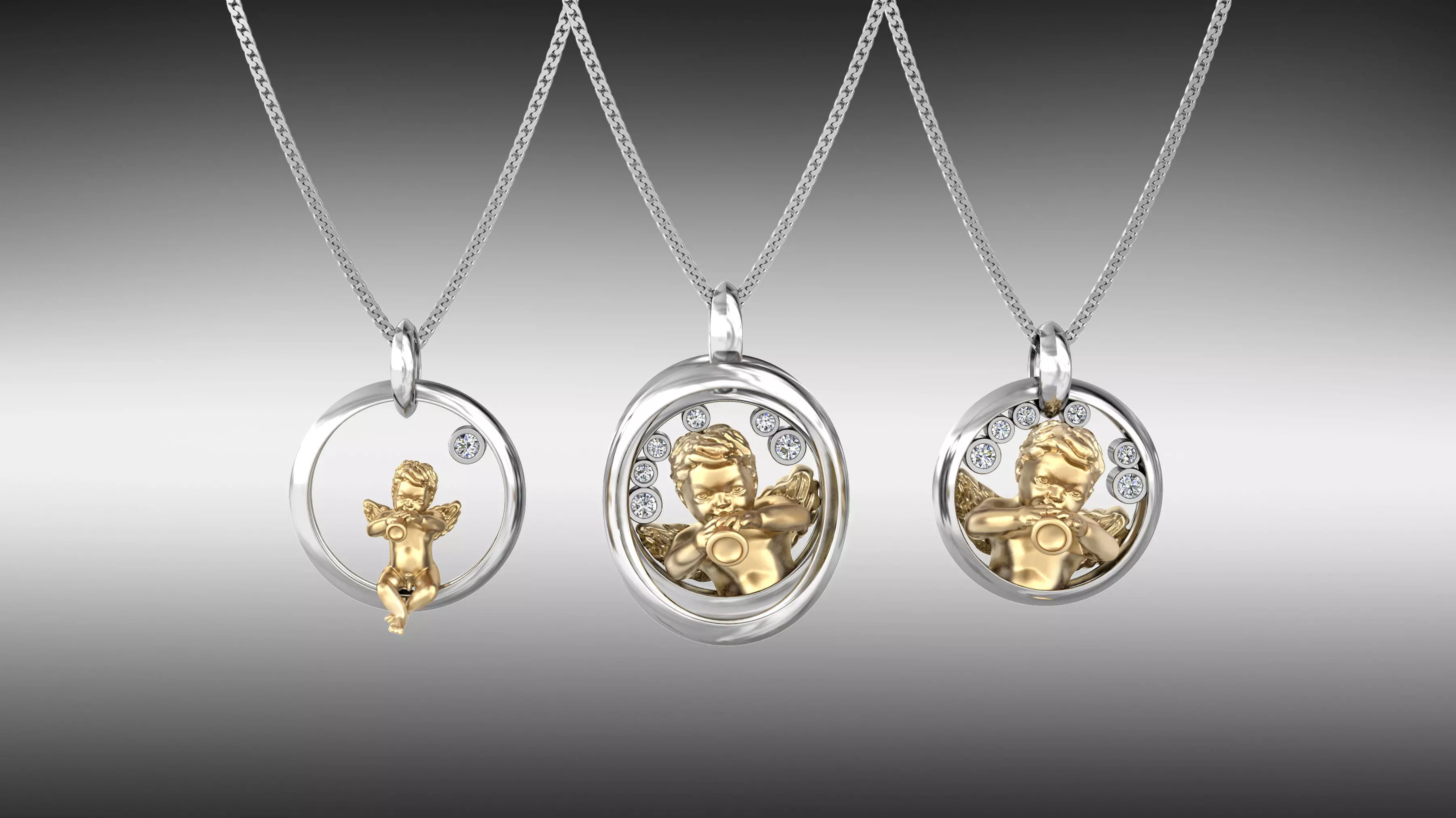 Angel Pendants - All 3 models 3D print model_0