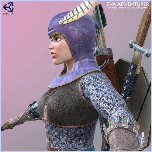 Eva Adventurer Low-poly 3D model