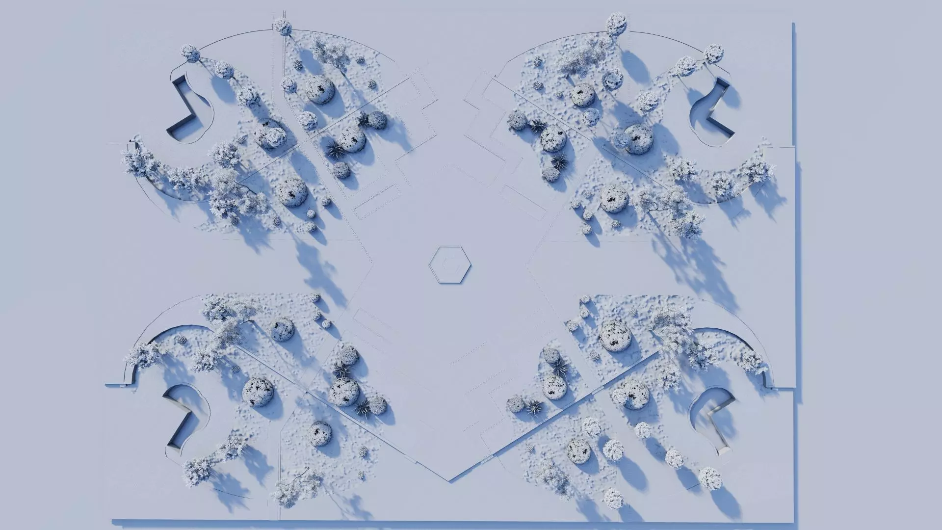 public park-Private Park Landscape 3D model_15