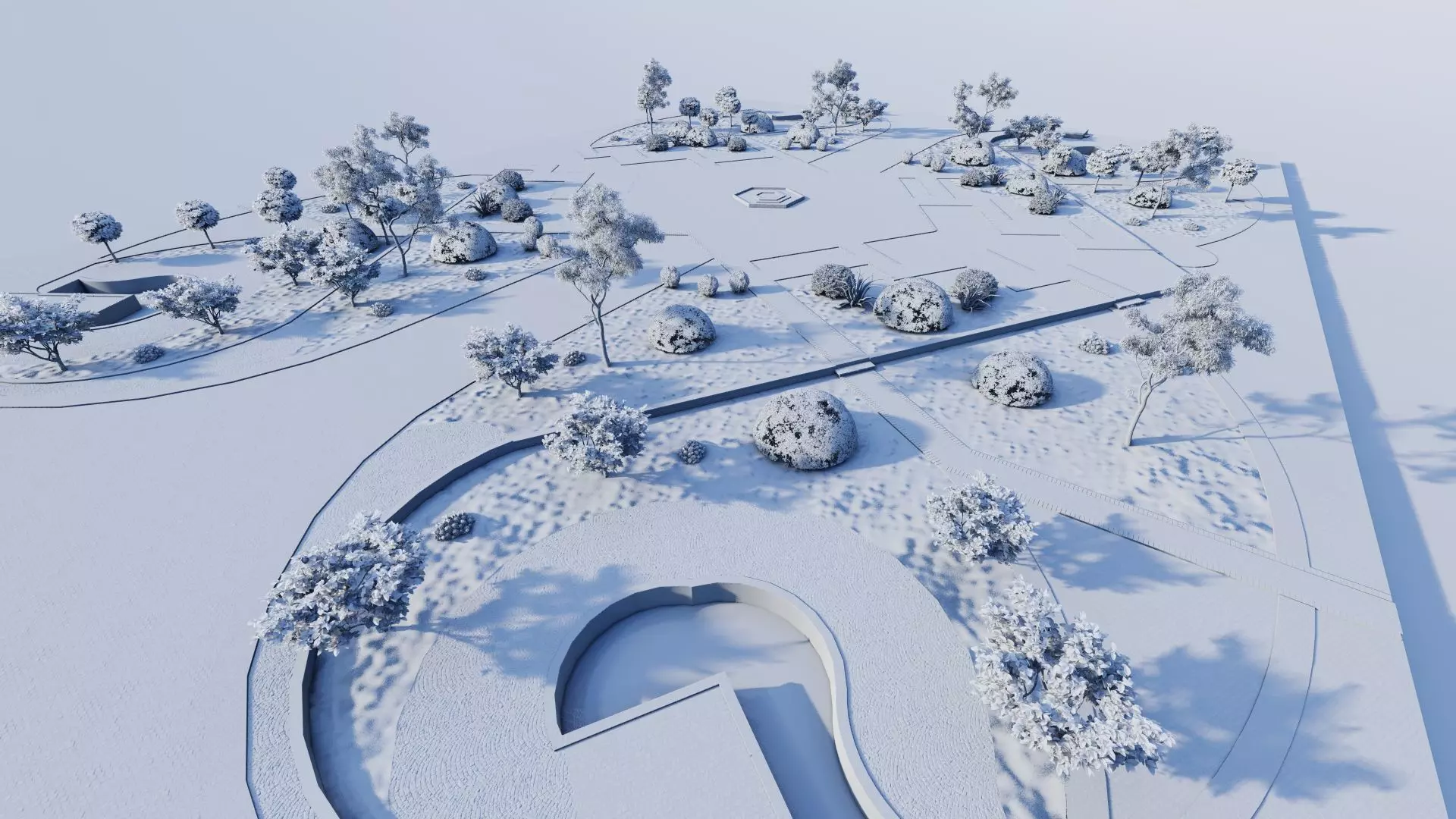 public park-Private Park Landscape 3D model_14