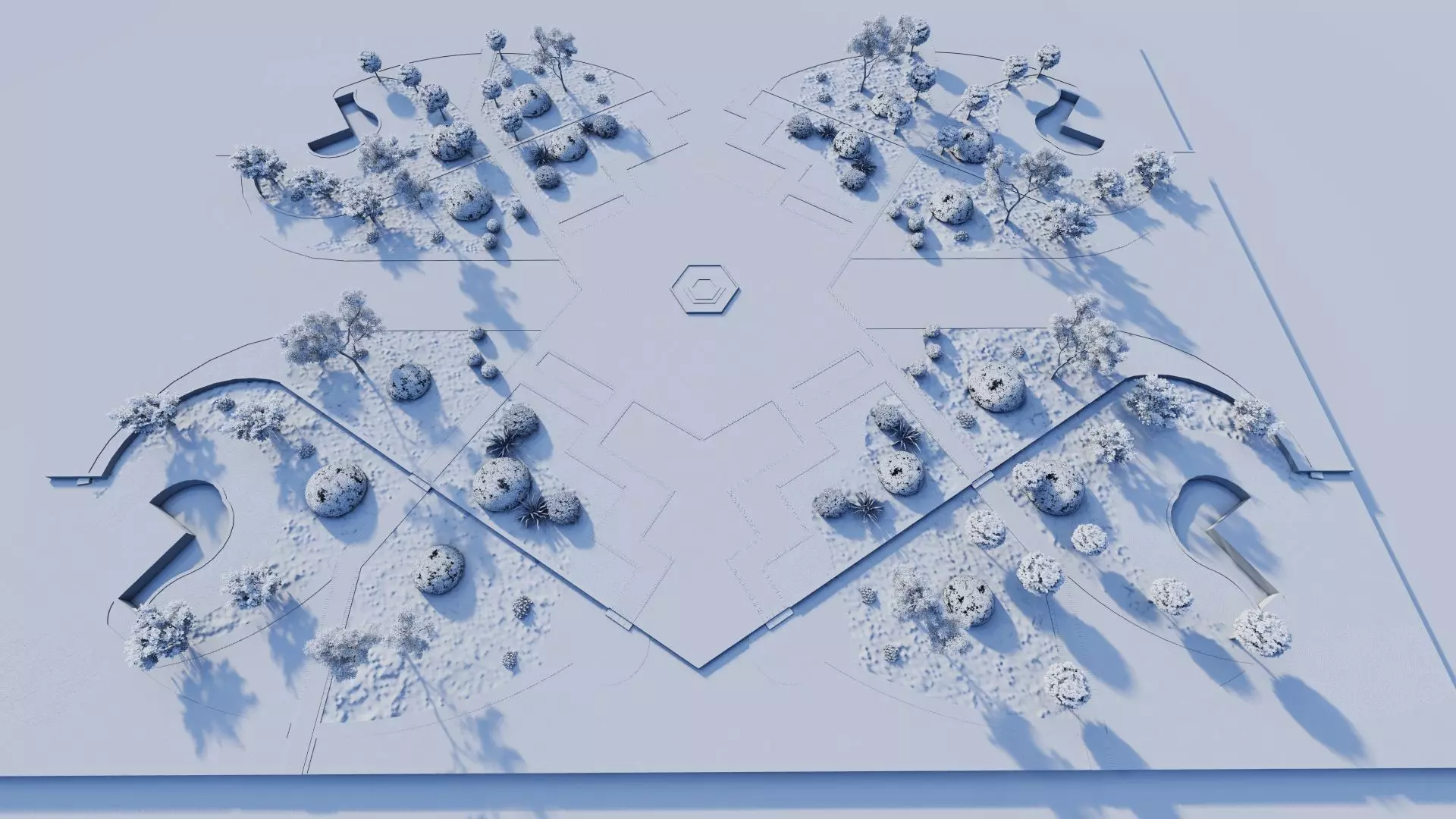 public park-Private Park Landscape 3D model_18