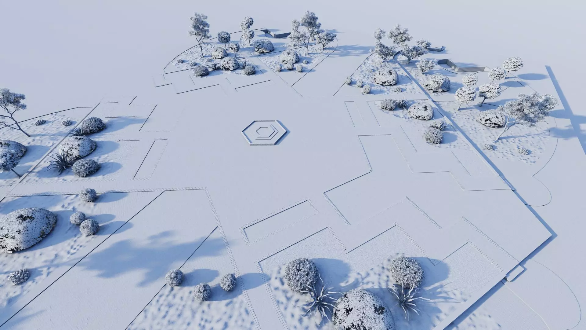 public park-Private Park Landscape 3D model_17