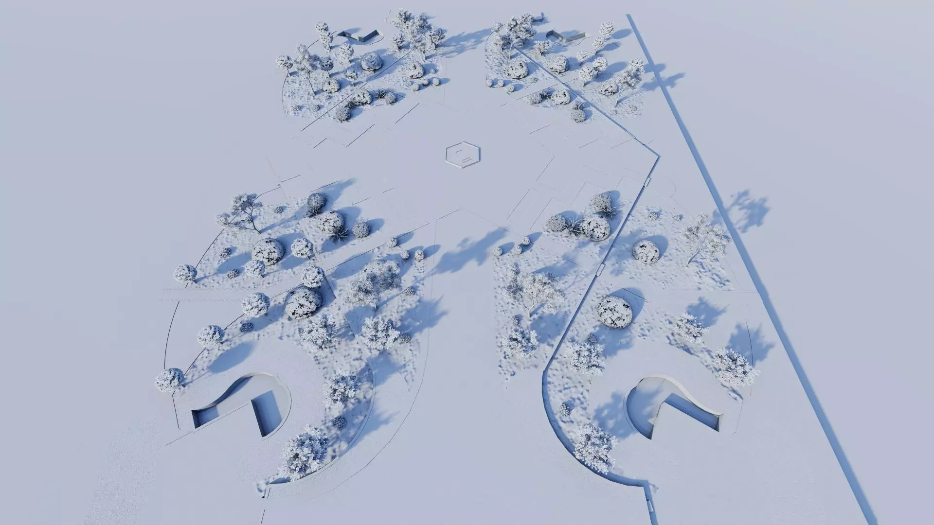 public park-Private Park Landscape 3D model_16