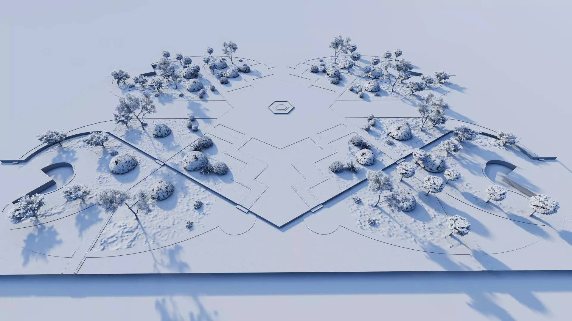 public park-Private Park Landscape 3D model_10