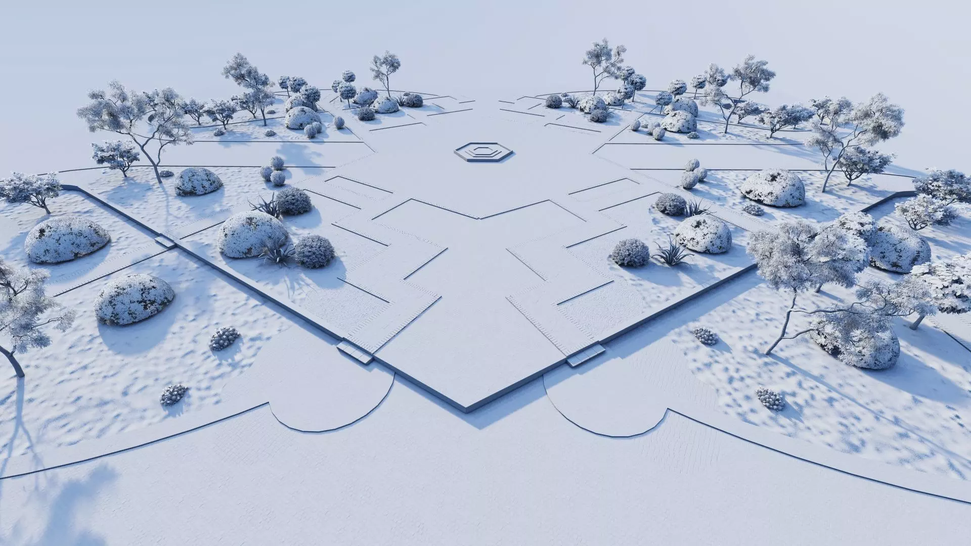 public park-Private Park Landscape 3D model_12