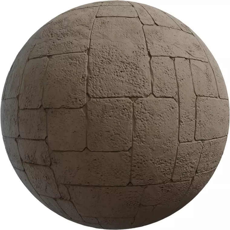 PBR Irregular Cobblestone Floor Texture_0