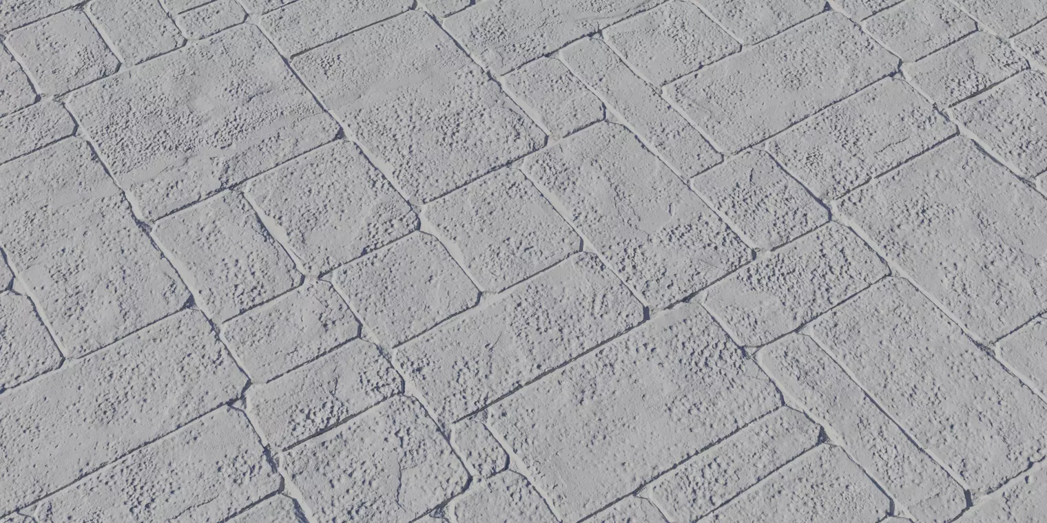 PBR Irregular Cobblestone Floor Texture_2