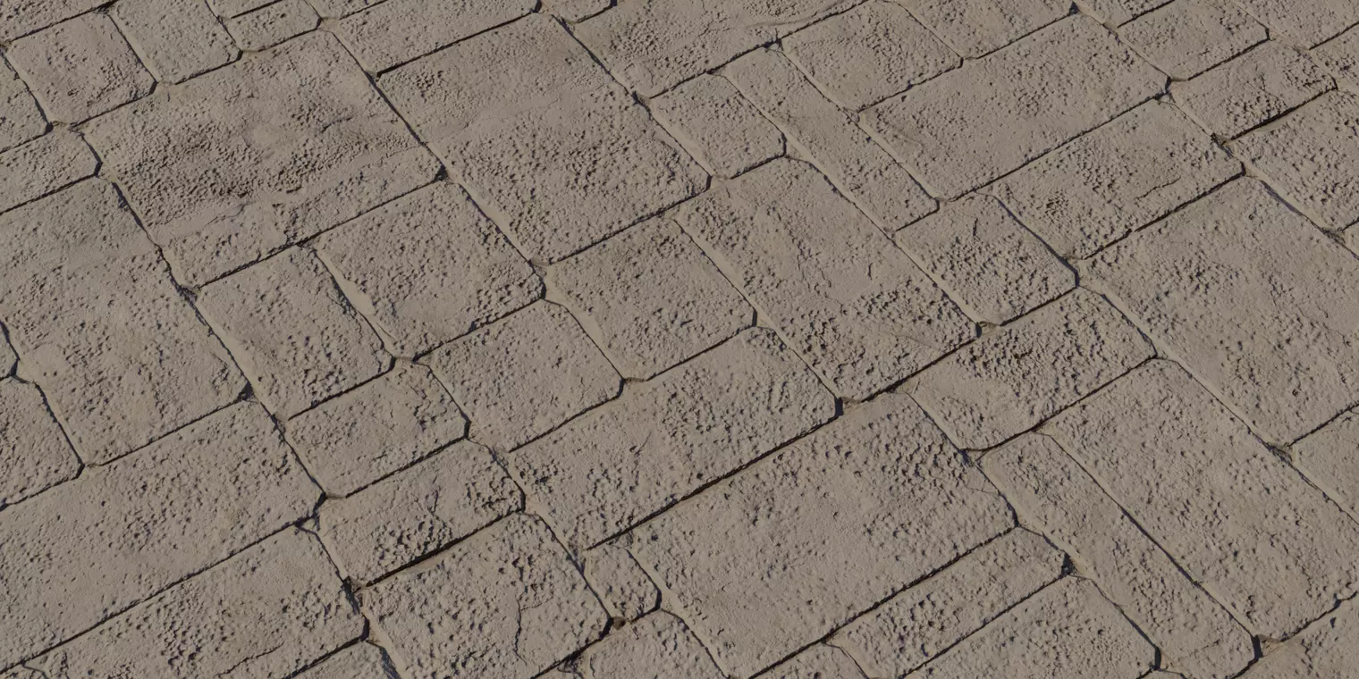 PBR Irregular Cobblestone Floor Texture_1